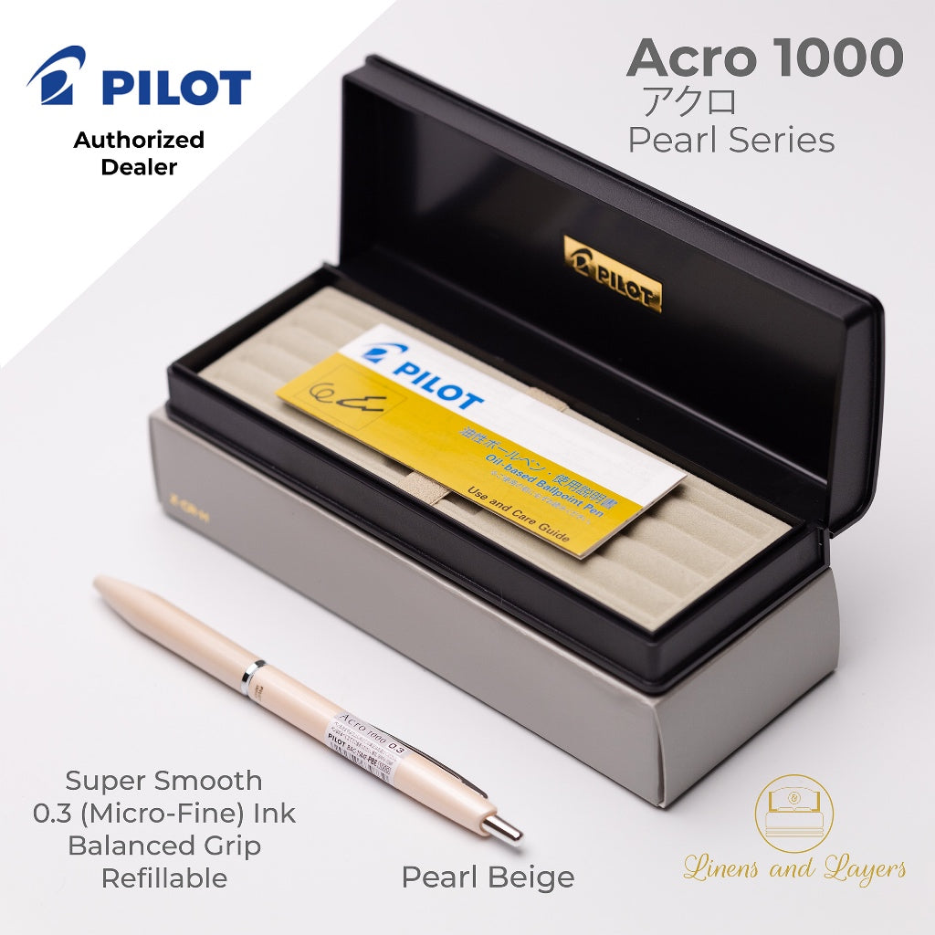 Pilot Acro 1000 Pearl Series Micro Fine Ballpoint Pen - BAC-1SMF - 0.3mm