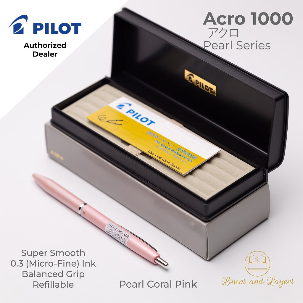 Pilot Acro 1000 Pearl Series Micro Fine Ballpoint Pen - BAC-1SMF - 0.3mm