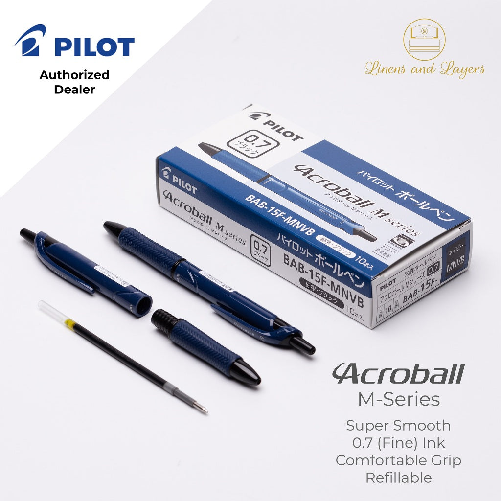 Pilot Acroball M-Series Fine Ballpoint Pen - BAB-15F-M - 0.7mm