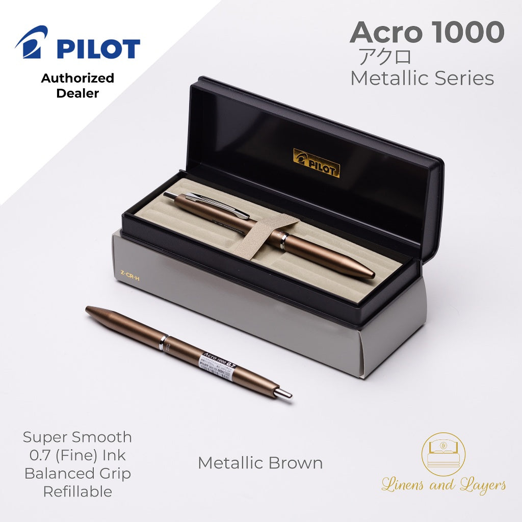 Pilot Acro 1000 Metallic Series Fine Ballpoint Pen - BAC-1SF - 0.7mm