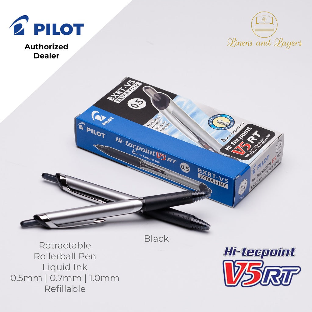 Pilot Hi-Tecpoint Retractable Roller ball Pen - BXRT V5 V7 V10 - 0.5mm | 0.7mm | 1.0mm