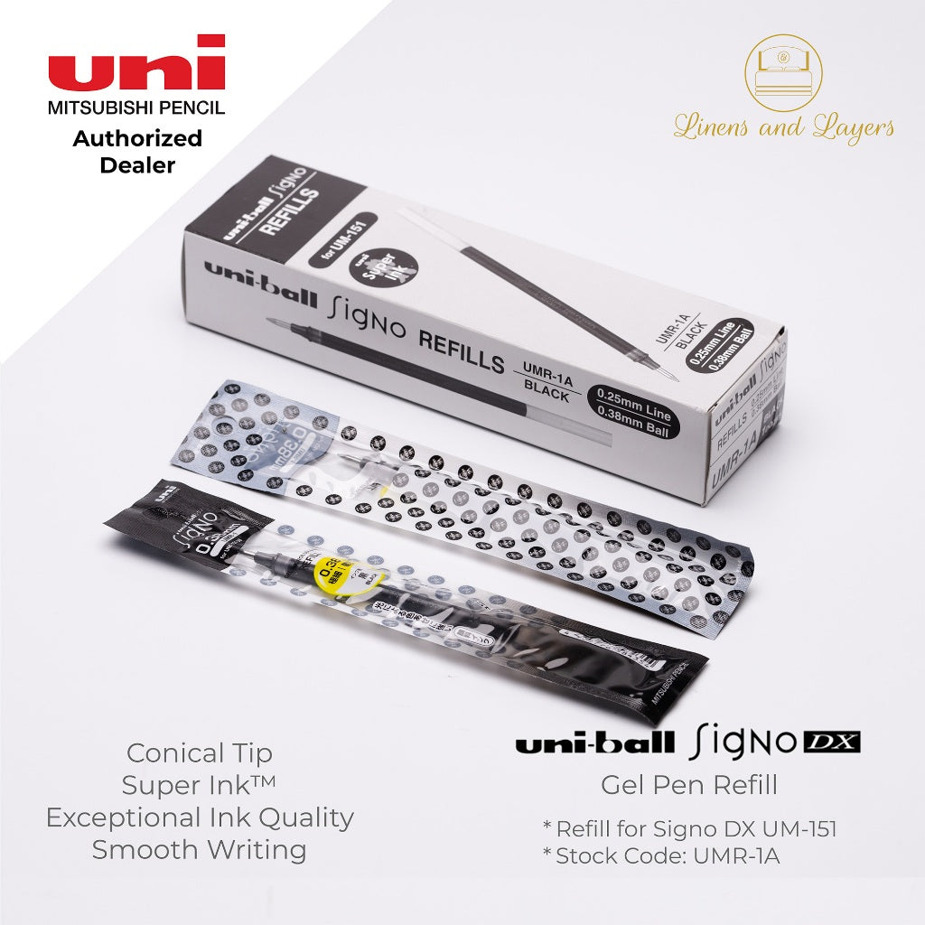 Uni Uni-Ball Signo DX Gel Pen Refill (for UM-151) - UMR-1 - 0.38mm