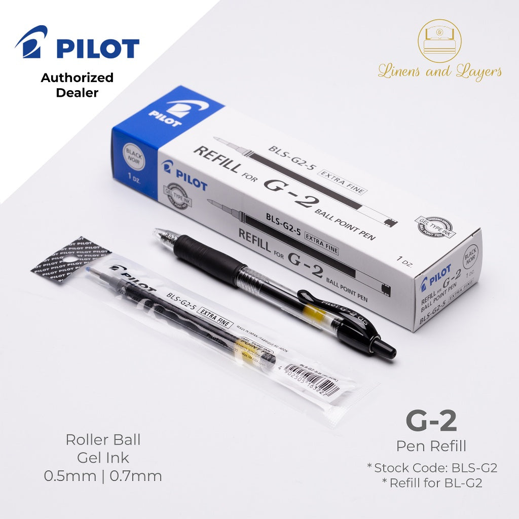 Pilot G-2 Roller Ball (Gel Ink) Refill - BLS-G2 - 0.5mm | 0.7mm