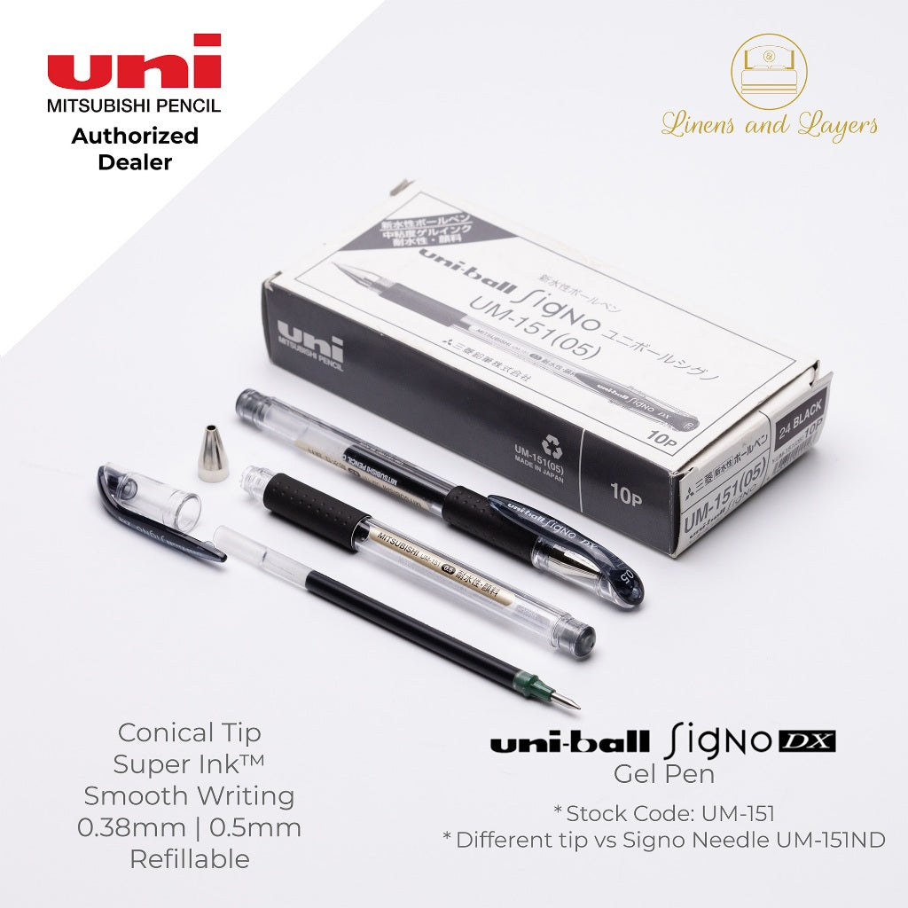 Uni Uni-Ball Signo DX Gel Pen - UM-151 - 0.38mm / 0.5mm