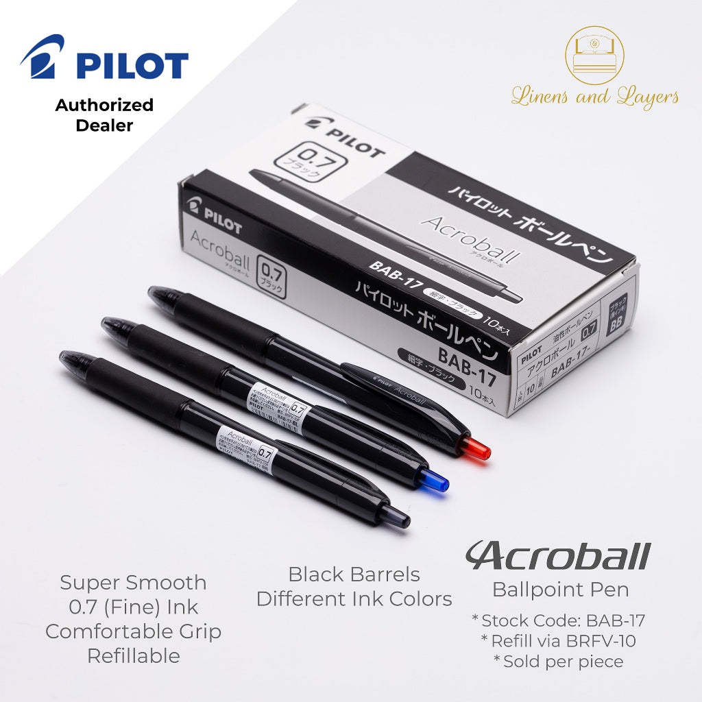 Pilot Acroball Fine Ballpoint Pen - BAB-17 - 0.7mm