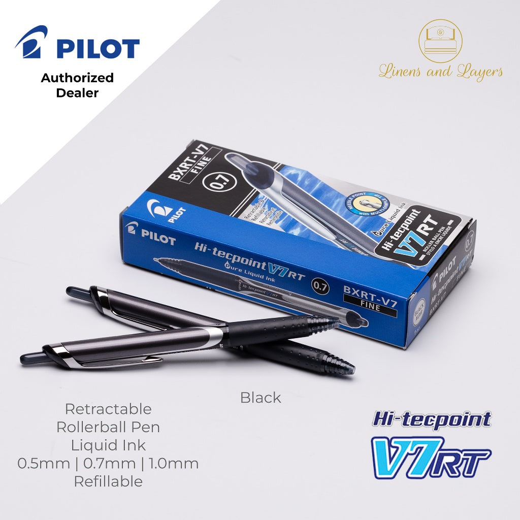 Pilot Hi-Tecpoint Retractable Roller ball Pen - BXRT V5 V7 V10 - 0.5mm | 0.7mm | 1.0mm