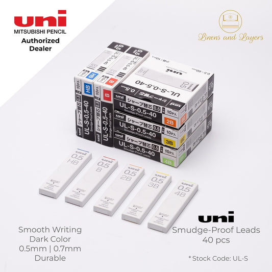 Uni Smudge-Proof Lead Mechanical Pencil Refill - UL-S - 0.5mm | 0.7mm