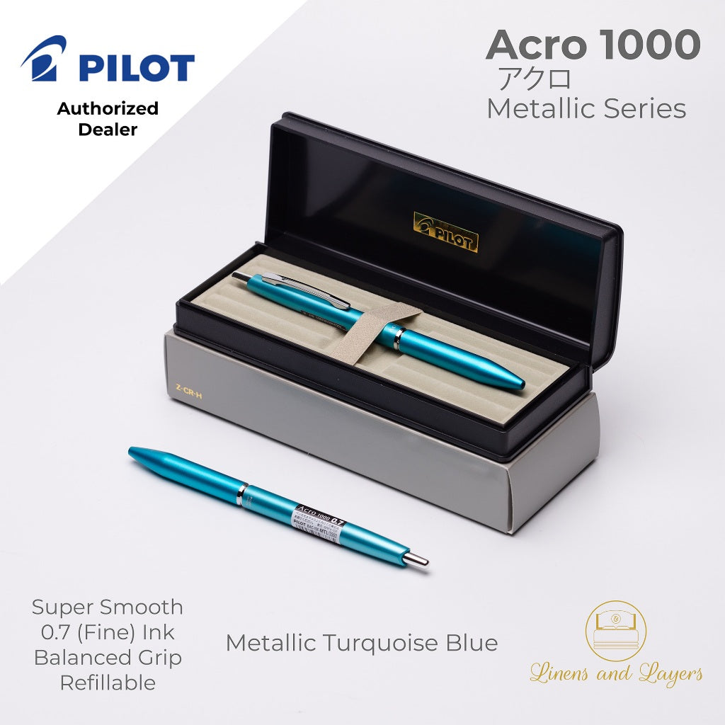 Pilot Acro 1000 Metallic Series Fine Ballpoint Pen - BAC-1SF - 0.7mm