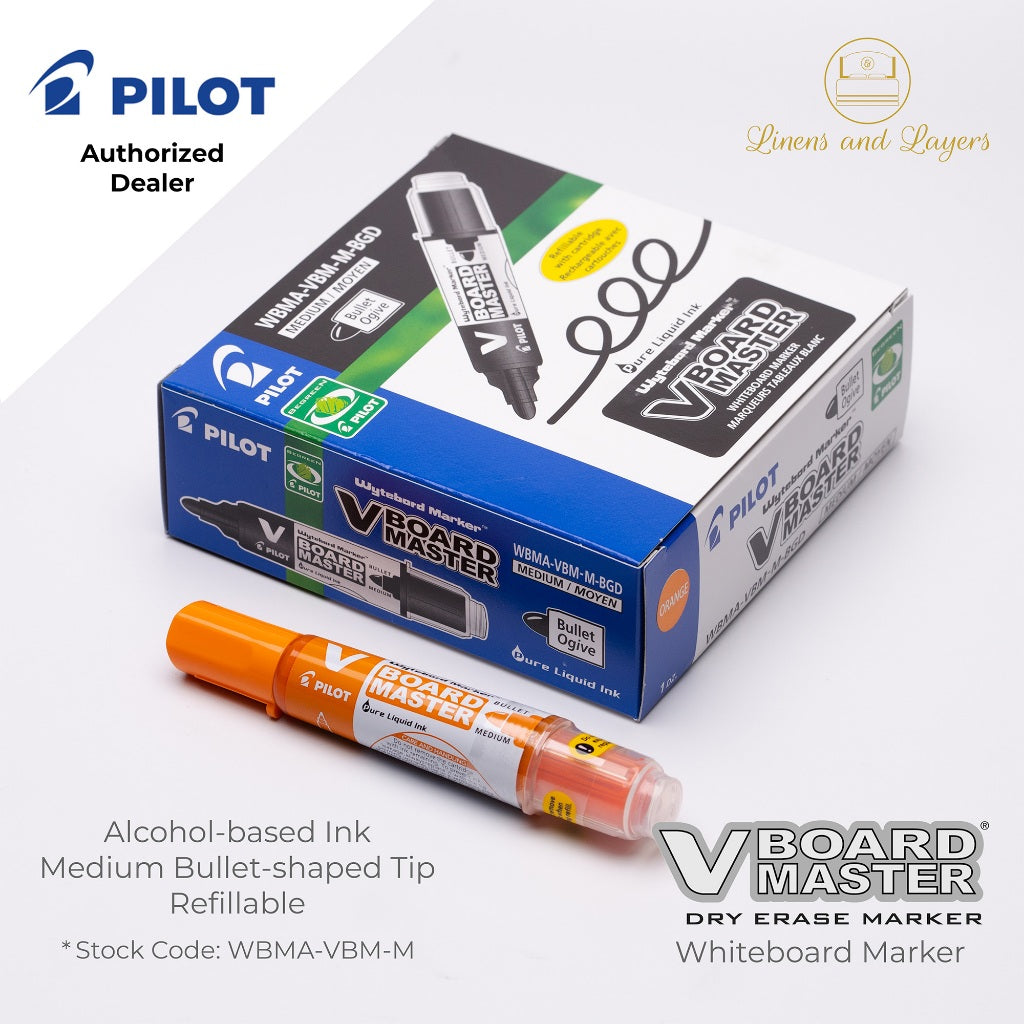 Pilot V Board Master Refillable Whiteboard Marker / Dry Erase Marker - WBMA-VBM-M - Medium