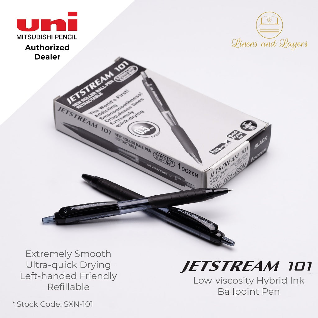 Uni Jetstream 101 Retractable Ballpoint Pen - SXN-101 - 0.5mm / 0.7mm