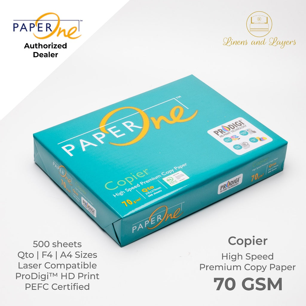 PaperOne Office Paper Copy Paper Copier / All Purpose - Short | F4 | A4 - 70 GSM | 80 GSM