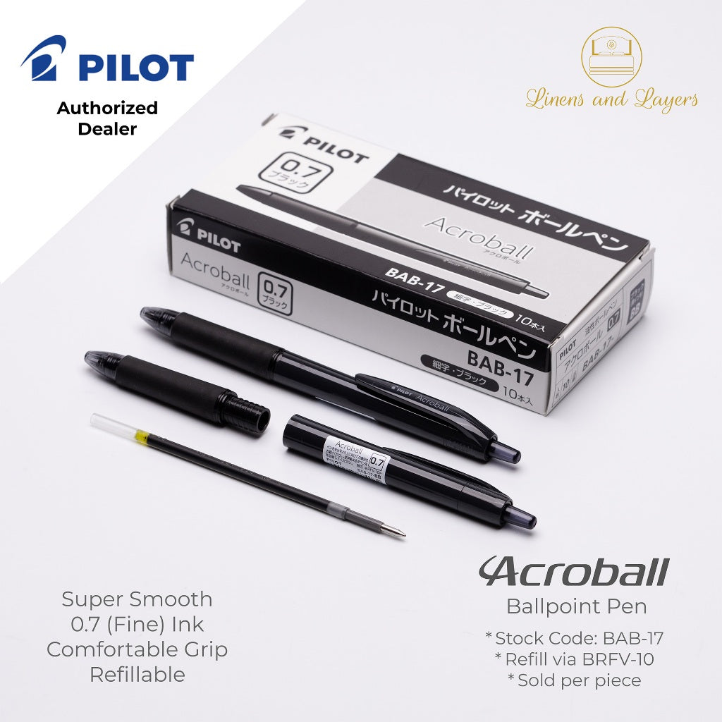 Pilot Acroball Fine Ballpoint Pen - BAB-17 - 0.7mm