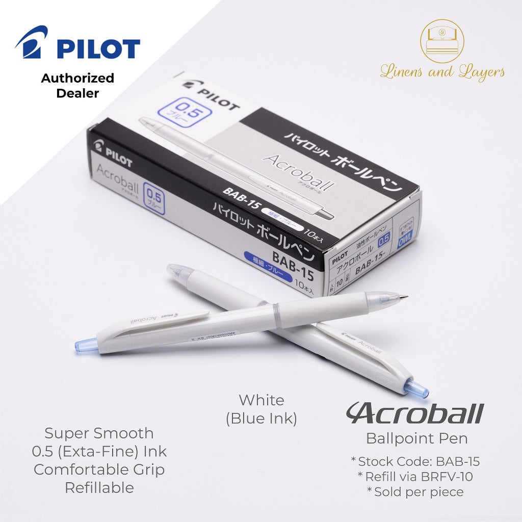 Pilot Acroball Extra Fine Ballpoint Pen - BAB-15 - 0.5mm