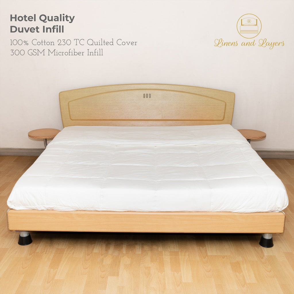 White Hotel Quality Duvet Infill - Microfiber - 100% Cotton