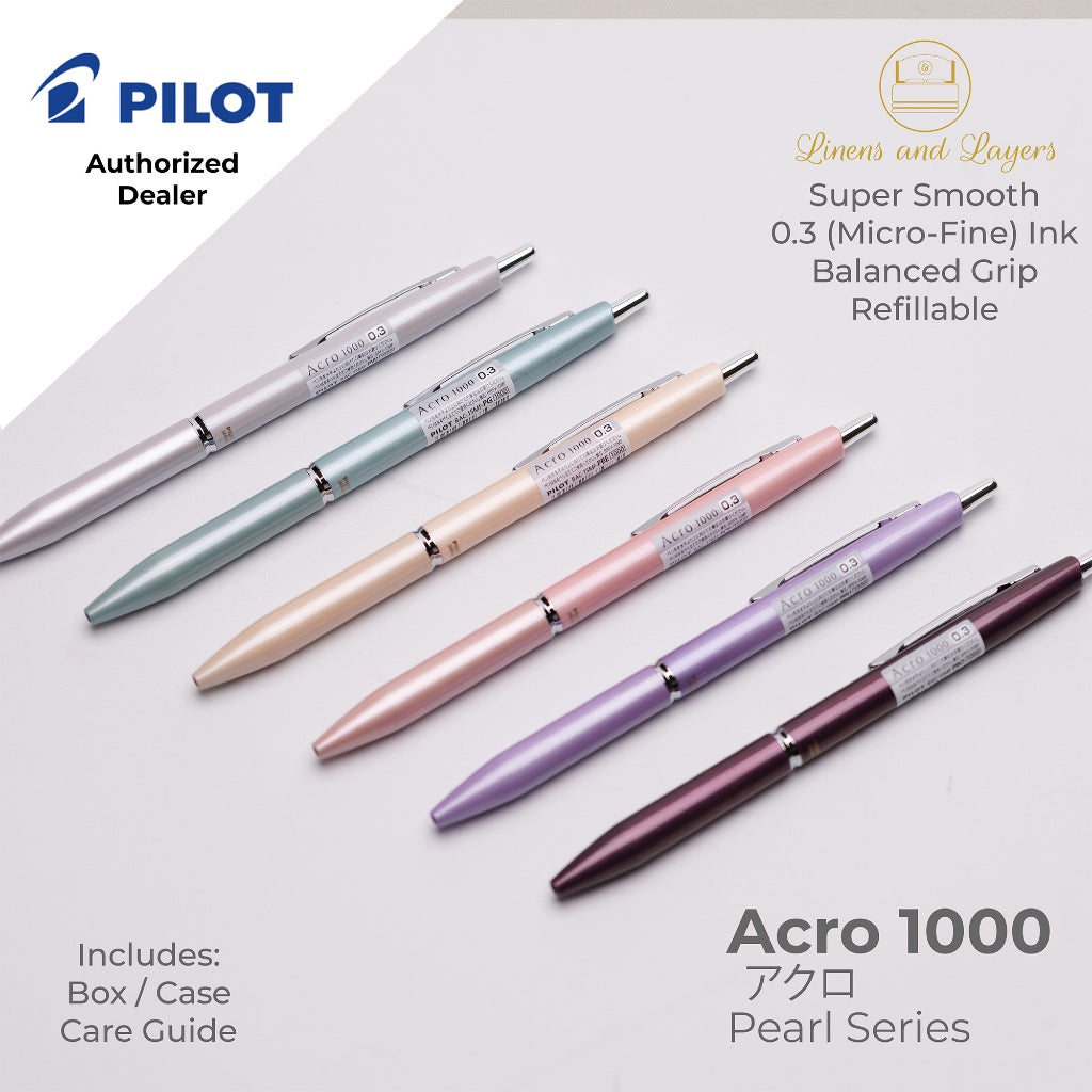 Pilot Acro 1000 Pearl Series Micro Fine Ballpoint Pen - BAC-1SMF - 0.3mm