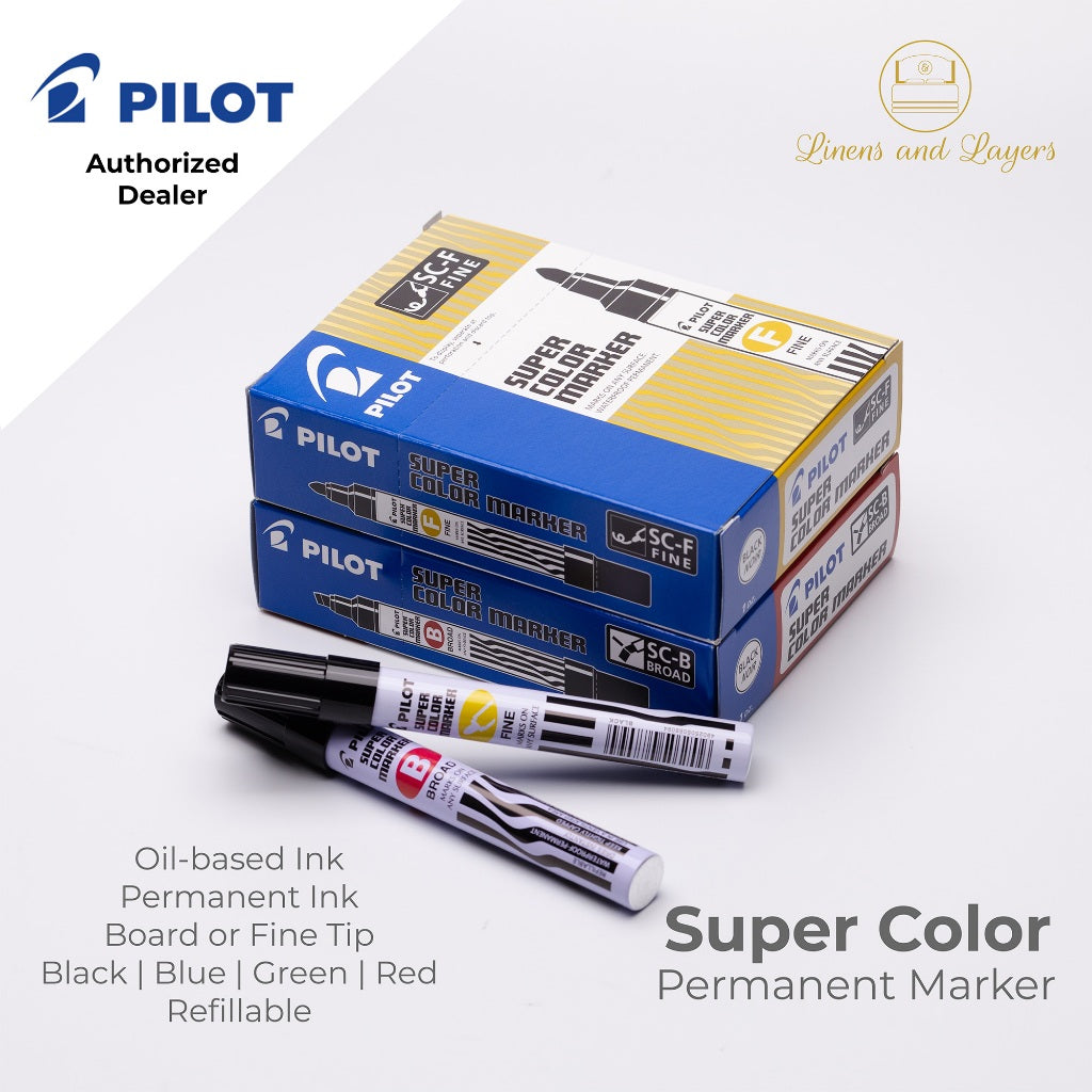 Pilot Super Color Permanent Marker - SC-F | SC-B - Fine | Broad