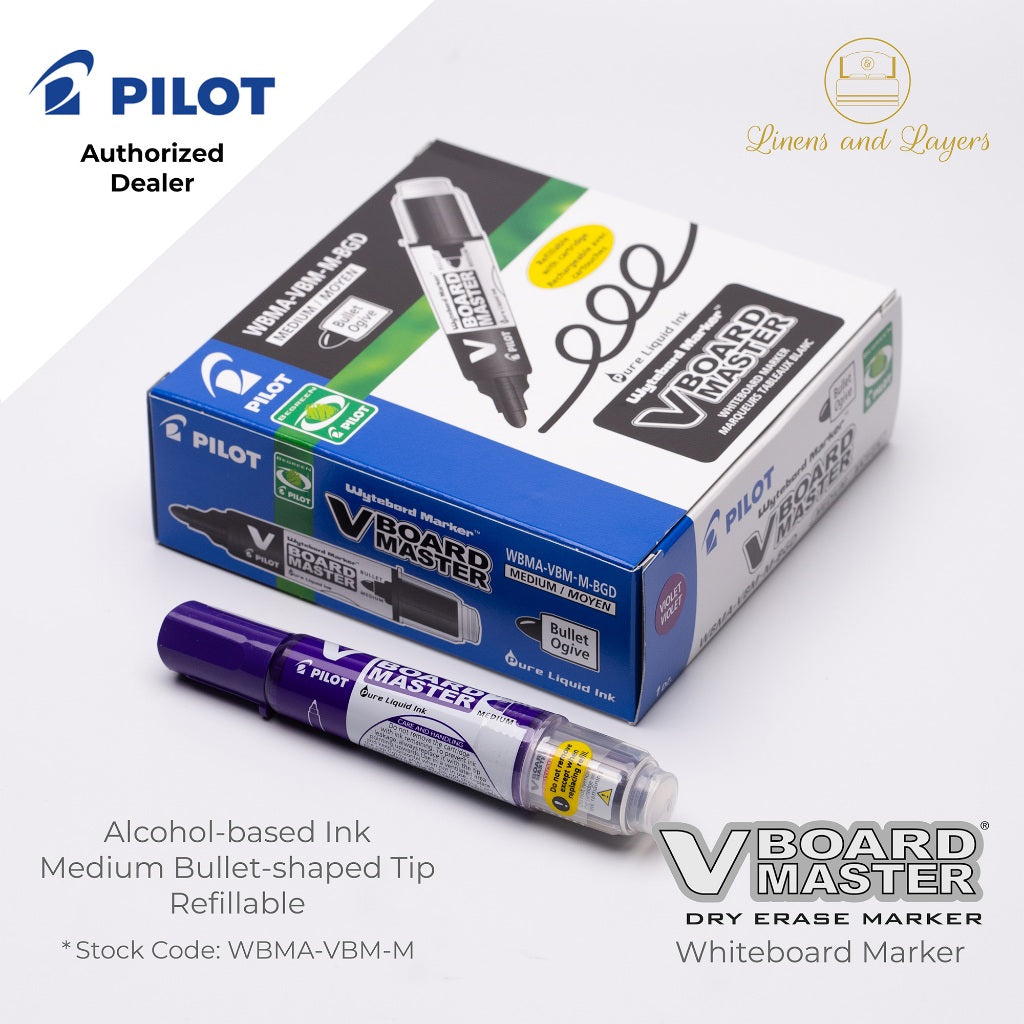 Pilot V Board Master Refillable Whiteboard Marker / Dry Erase Marker - WBMA-VBM-M - Medium