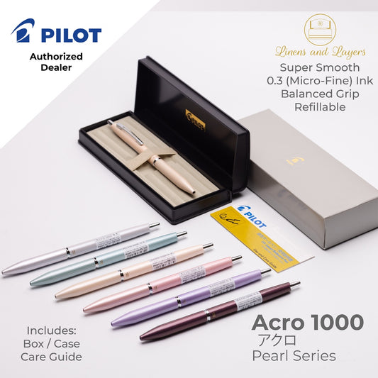 Pilot Acro 1000 Pearl Series Micro Fine Ballpoint Pen - BAC-1SMF - 0.3mm