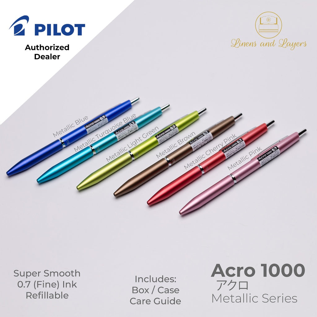 Pilot Acro 1000 Metallic Series Fine Ballpoint Pen - BAC-1SF - 0.7mm