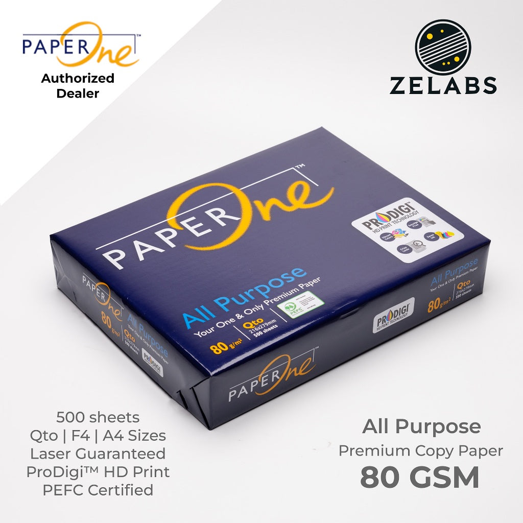 PaperOne Office Paper Copy Paper Copier / All Purpose - Short | F4 | A4 - 70 GSM | 80 GSM