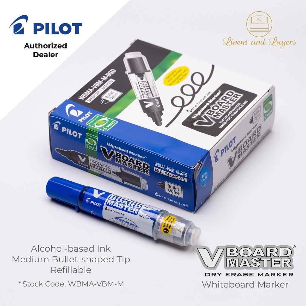 Pilot V Board Master Refillable Whiteboard Marker / Dry Erase Marker - WBMA-VBM-M - Medium