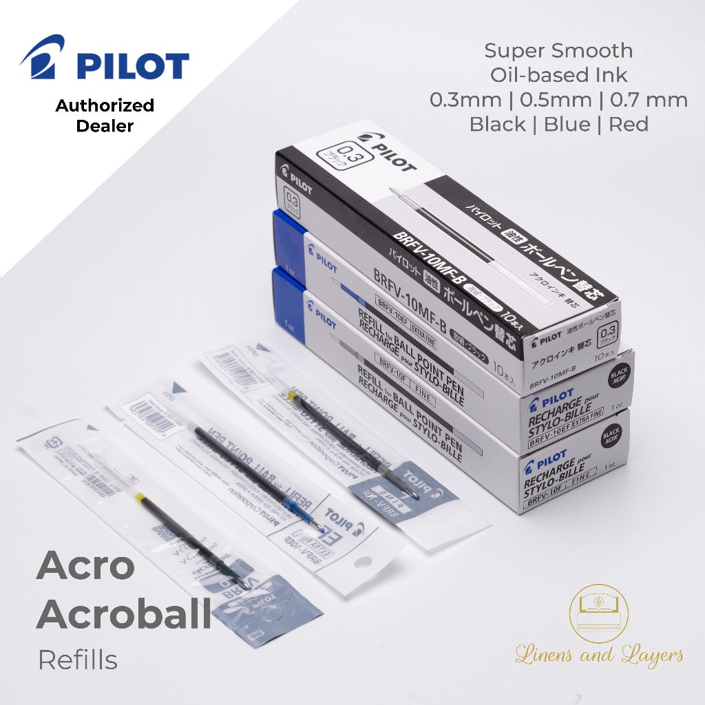 Pilot Acro Acroball Ballpoint Refill - BRFV-10 - 0.3mm | 0.5mm | 0.7mm