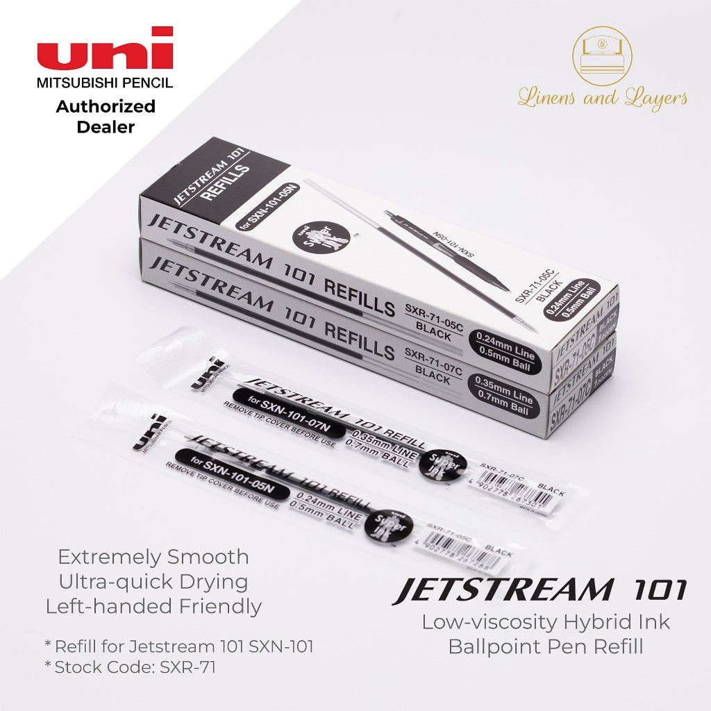 Uni Jetstream 101 Ballpoint Refill (for SXN-101) - SXR-71 - 0.5mm | 0.7mm