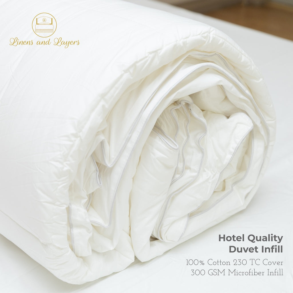 White Hotel Quality Duvet Infill - Microfiber - 100% Cotton