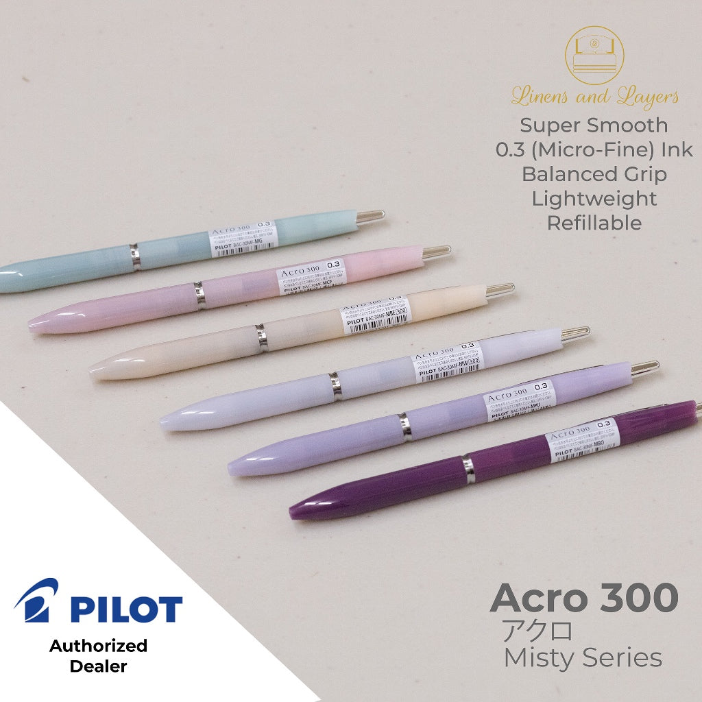 Pilot Acro 300 Misty Series Micro Fine Ballpoint Pen - BAC-30MF - 0.3mm