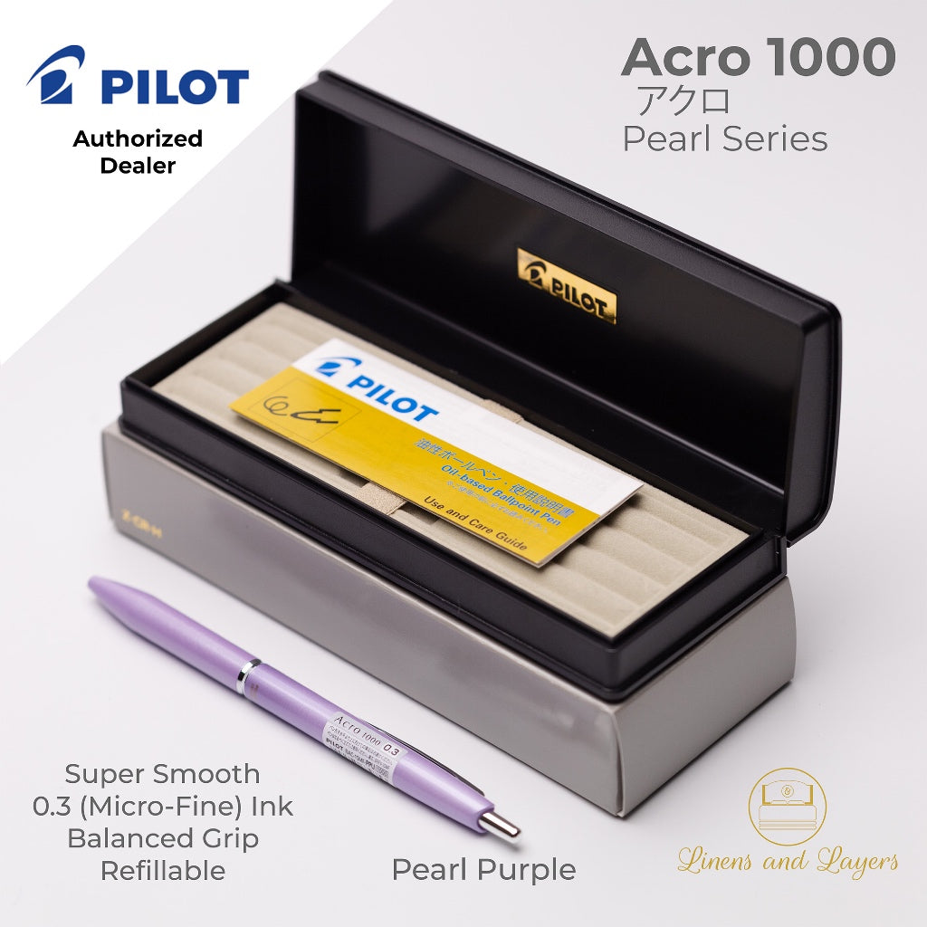 Pilot Acro 1000 Pearl Series Micro Fine Ballpoint Pen - BAC-1SMF - 0.3mm