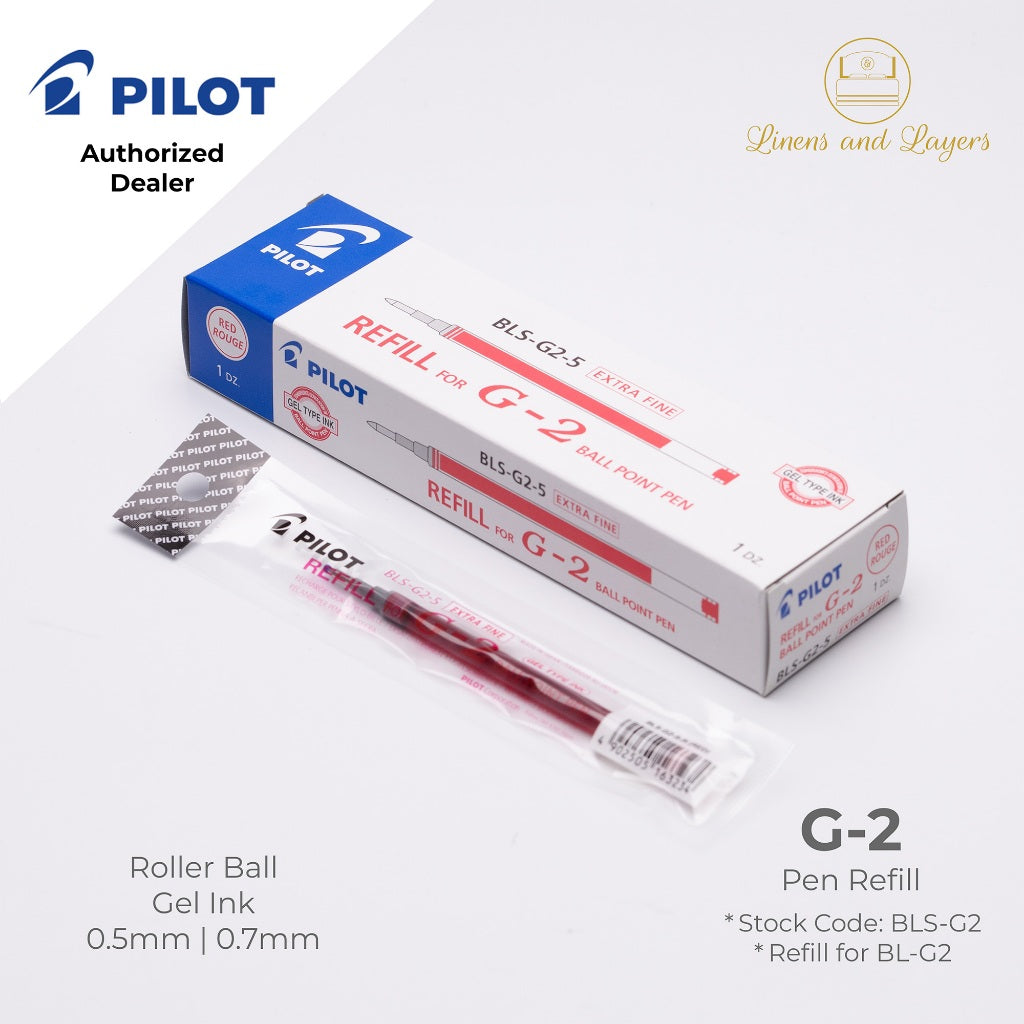 Pilot G-2 Roller Ball (Gel Ink) Refill - BLS-G2 - 0.5mm | 0.7mm