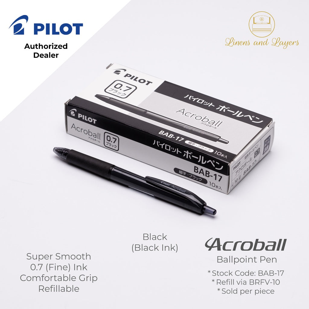 Pilot Acroball Fine Ballpoint Pen - BAB-17 - 0.7mm