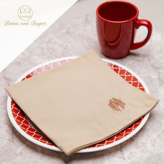 Personalized Unbranded Lab Fabric Dinner Table Napkin - Linen Cotton Blend - 16x16 inches