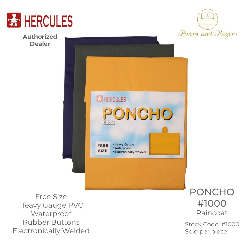 Hercules Poncho #1000 Raincoat / Rainwear(Free Size) - Heavy Gauge