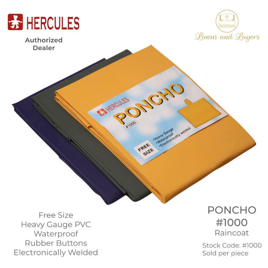 Hercules Poncho #1000 Raincoat / Rainwear(Free Size) - Heavy Gauge