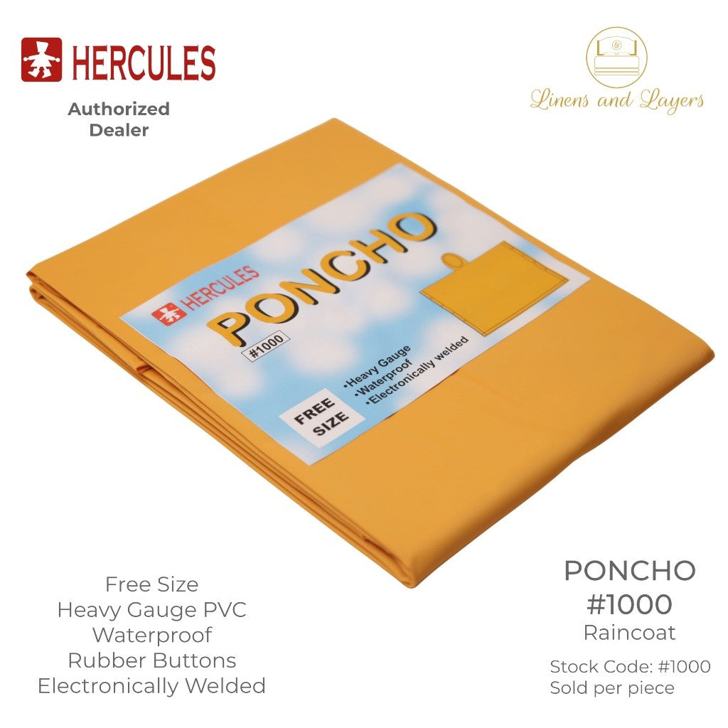 Hercules Poncho #1000 Raincoat / Rainwear(Free Size) - Heavy Gauge