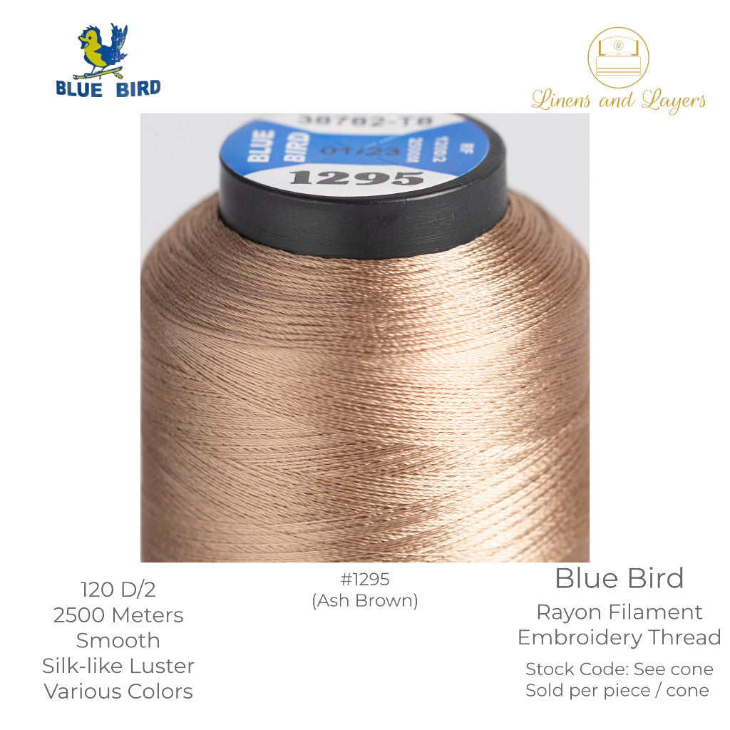 Blue Bird Embroidery Thread (2500 Meters) - 120 D/2 - Viscose Rayon Filament