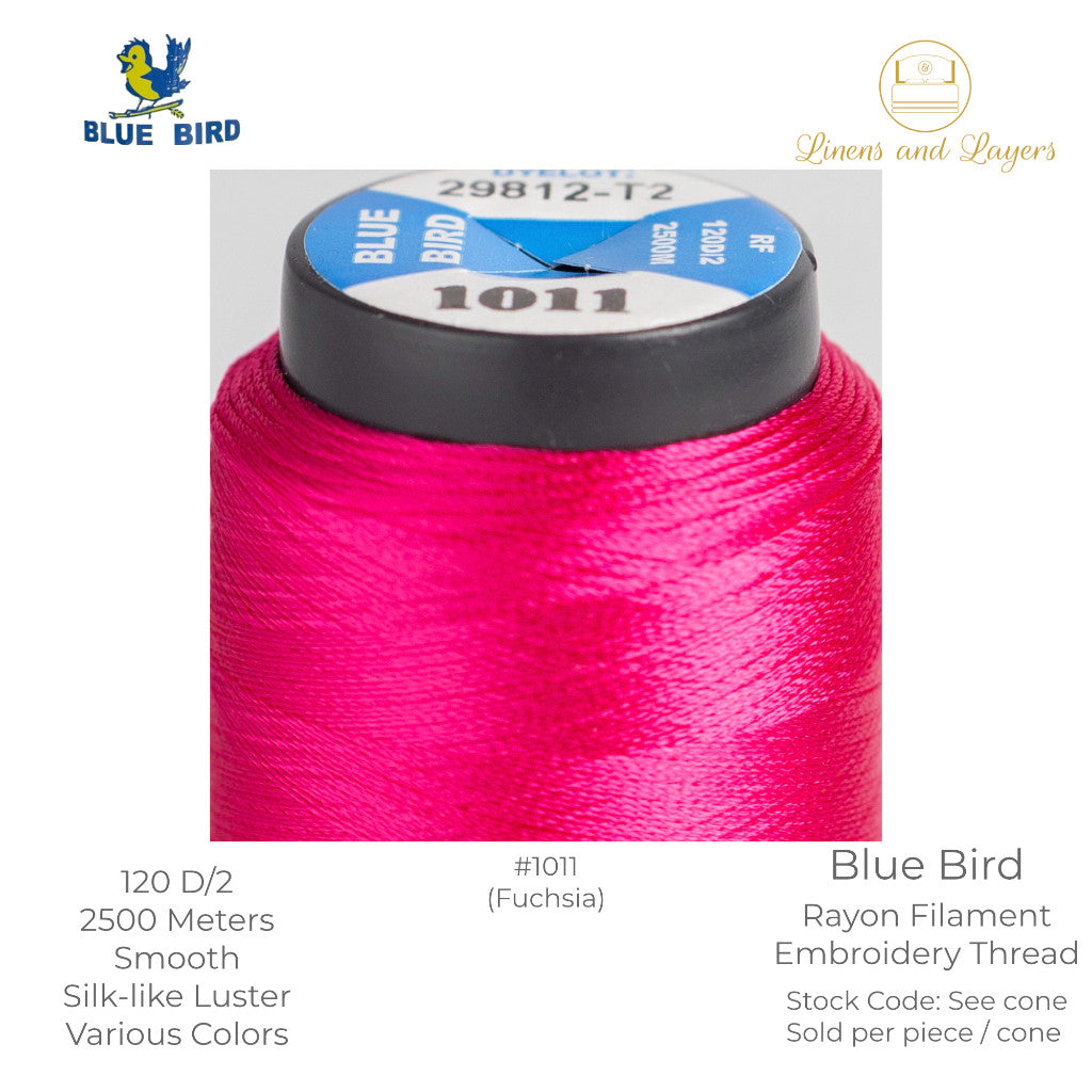Blue Bird Embroidery Thread (2500 Meters) - 120 D/2 - Viscose Rayon Filament
