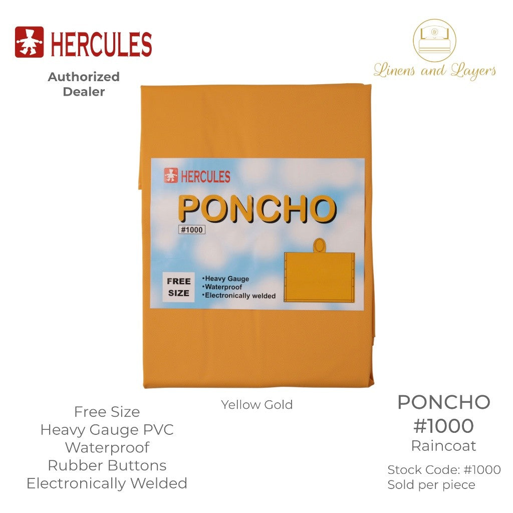 Hercules Poncho #1000 Raincoat / Rainwear(Free Size) - Heavy Gauge