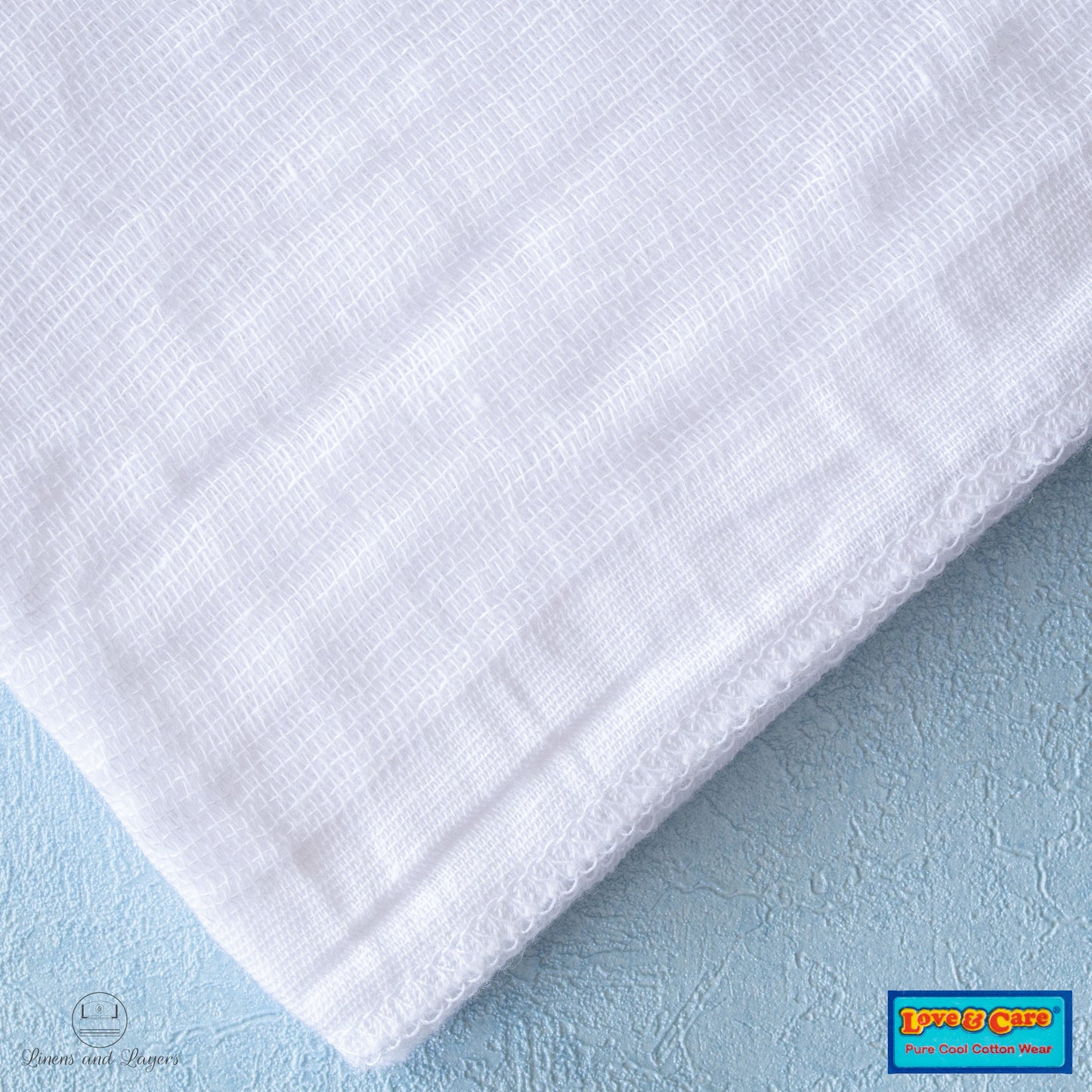 Love & Care - White Infant Reusable Pure Cotton Cloth Gauze Diaper / Lampin