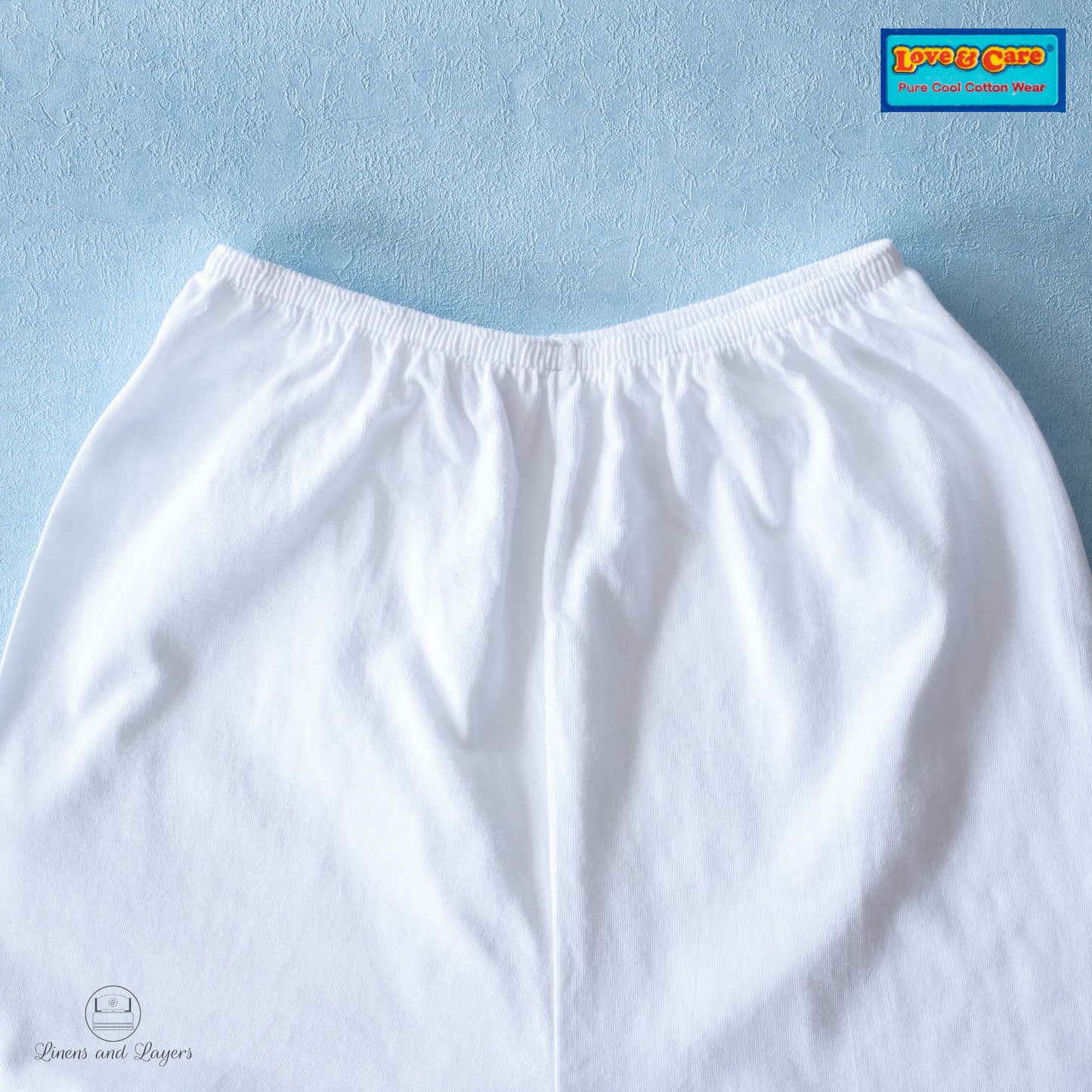 Love & Care -  White Pure Cotton Newborn Baby Pajama Pants