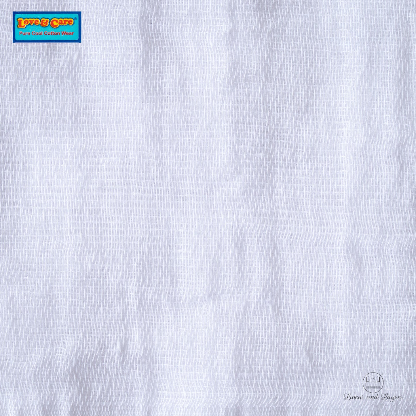 Love & Care - White Infant Reusable Pure Cotton Cloth Gauze Diaper / Lampin