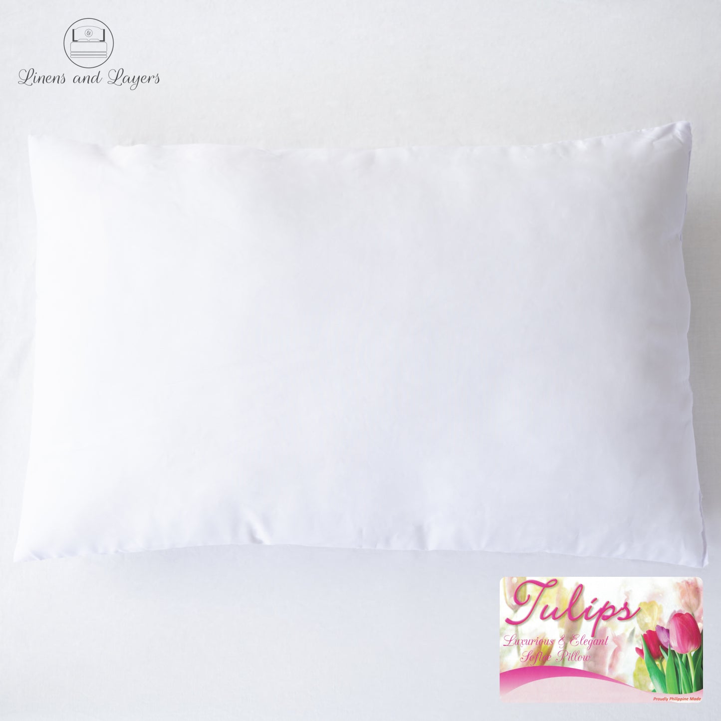 Tulips Soft Magic Pillow (Vacuum Packed) - Plain White