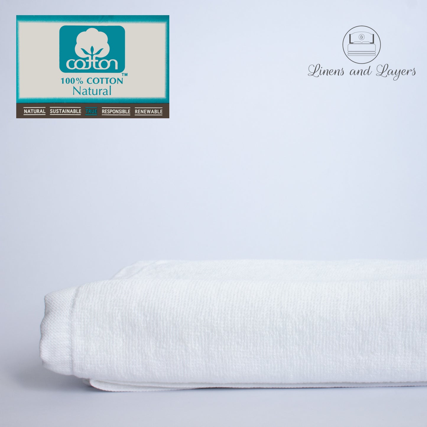 Hotel Quality White Bath Towel (558 GSM) - Pure Cotton Terrycloth - 25x50 inches