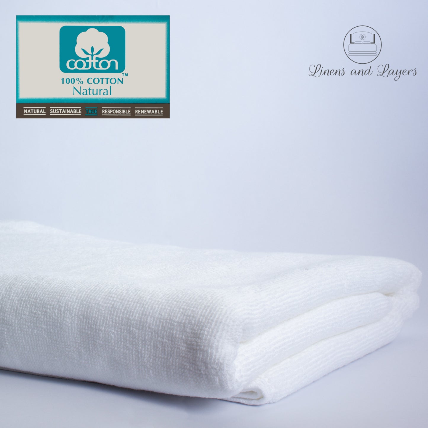 Hotel Quality White Bath Towel (558 GSM) - Pure Cotton Terrycloth - 25x50 inches