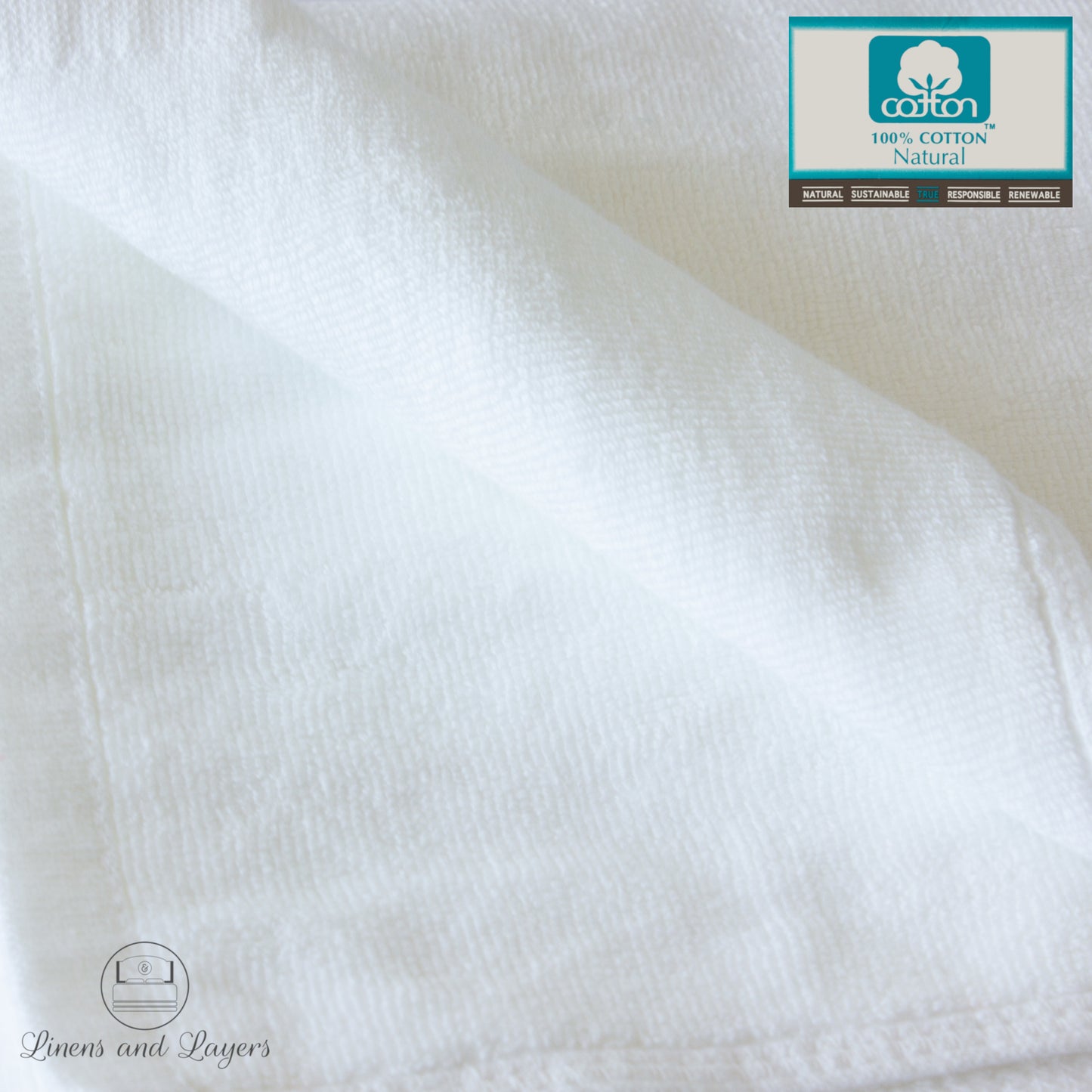 Hotel Quality White Bath Towel / Bath Sheet (560 GSM) - Pure Cotton Terrycloth - 36x60 inches