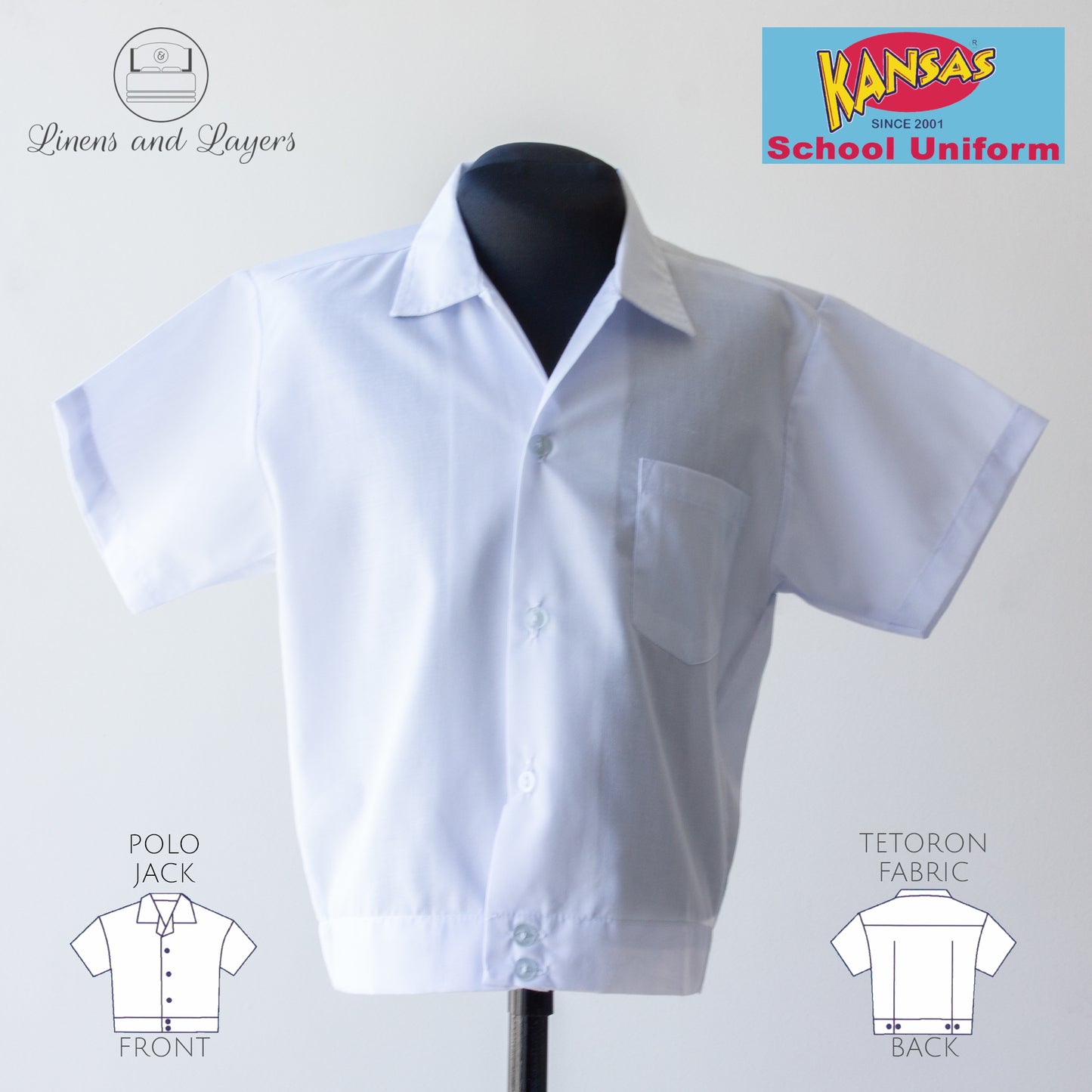 Kansas Polo Jack School Uniform - Shirt Jack - Tetoron