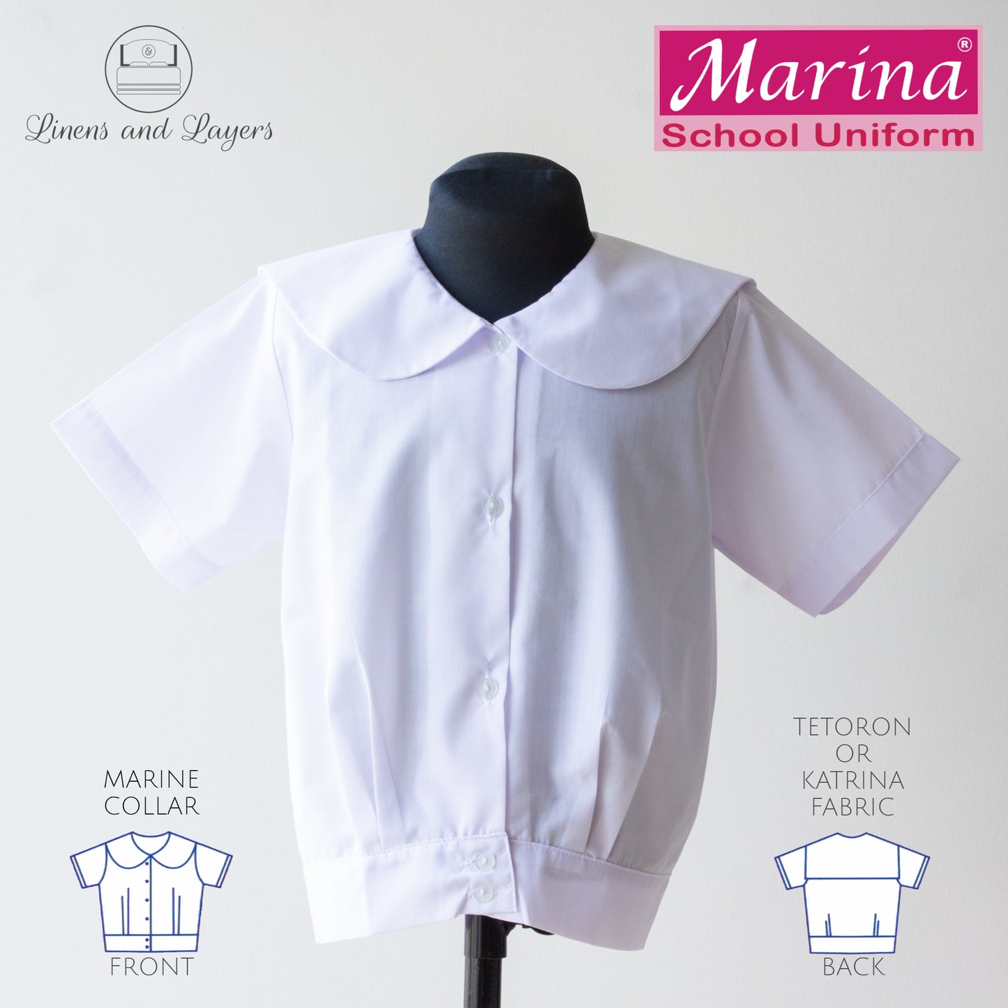 Marina Ladies' School Uniform - Marine Collar - Tetoron / Katrina