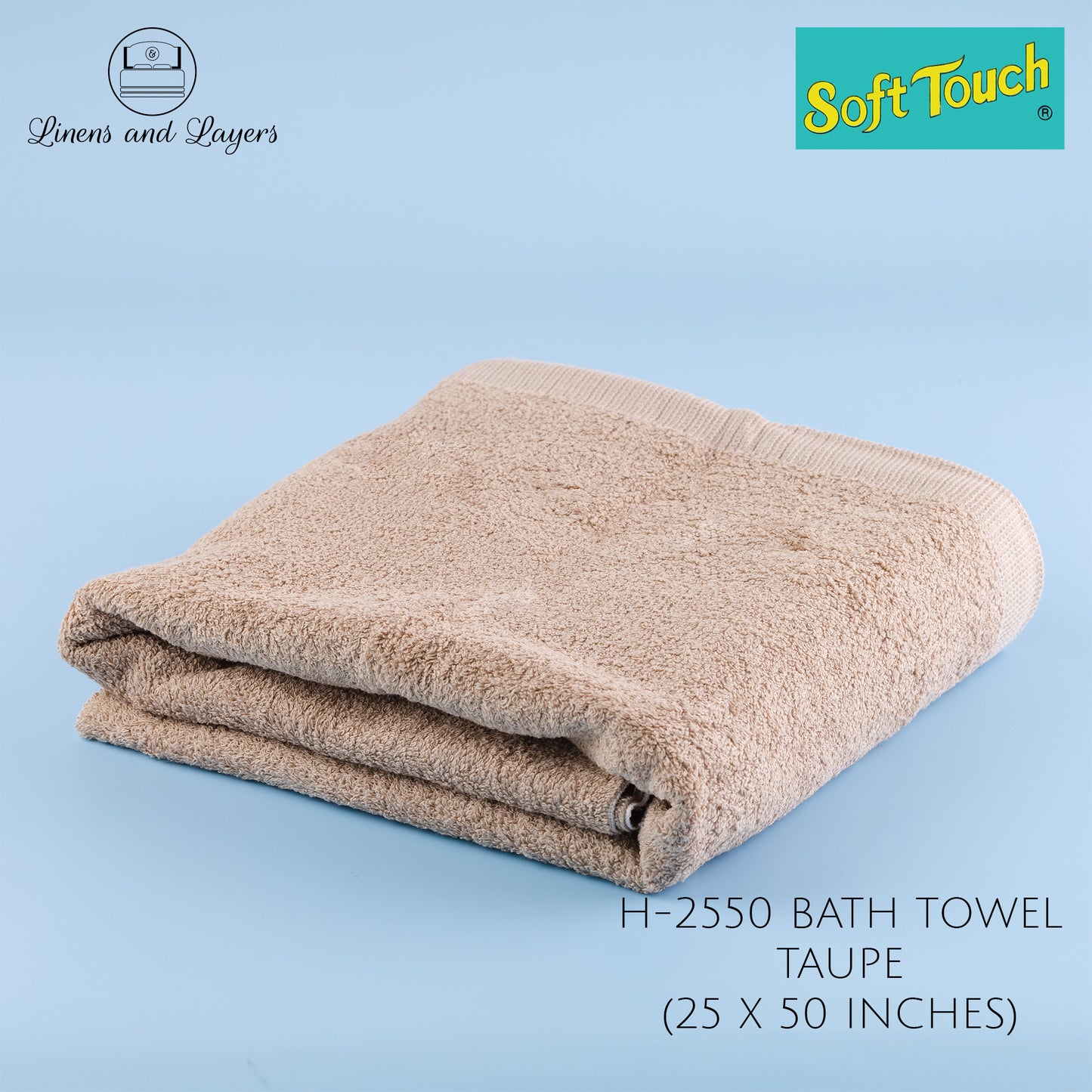 Soft Touch Bath Towel (409 GSM) - H-2550 Terrycloth - 25x50 inches
