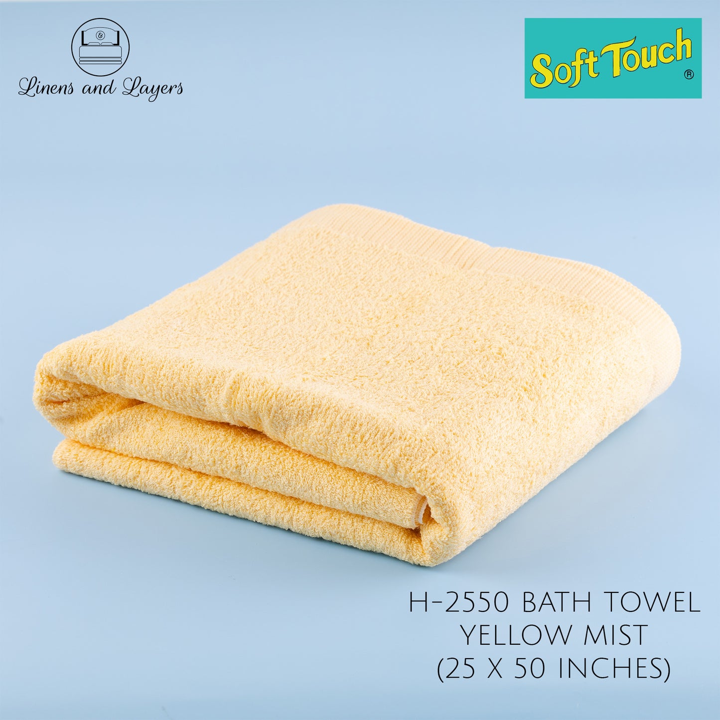 Soft Touch Bath Towel (409 GSM) - H-2550 Terrycloth - 25x50 inches